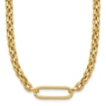 thumbnail image 1 of 14K Polished Fancy Elongated Oval Link Necklace, 1 of 4