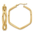 thumbnail image 1 of 14K Polished Geometric Hoop Earrings, 1 of 4