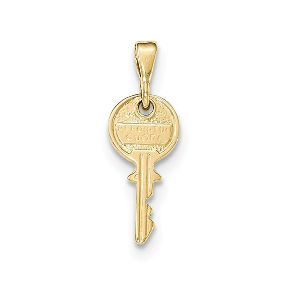 14K Polished Key Charm in 14k Yellow Gold