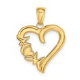 thumbnail image 1 of 14K Polished MOM Heart Pendant, 1 of 1