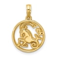 thumbnail image 1 of 14K Polished Round Capricorn Pendant, 1 of 3