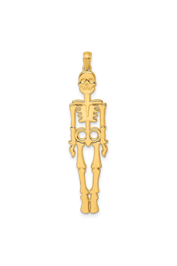 14K Polished Skeleton Pendant