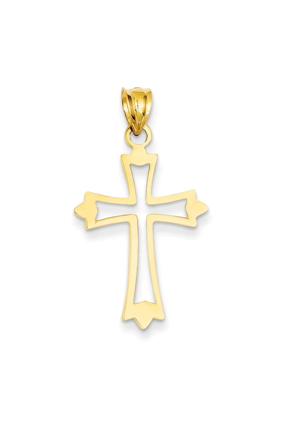 FJC Finejewelers 14k Yellow Gold Cross with Pointed Tips Charm