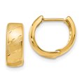 thumbnail image 1 of 14K Polished and Satin Hinged Hoop Earrings 14k Yellow Gold Earrings, 1 of 1