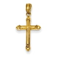 thumbnail image 1 of 14K Yellow Gold Classic Polished Scroll Design Passion Cross Pendant, 1 of 3