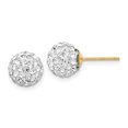 thumbnail image 1 of 14K Post 8mm Crystal Ball Earrings 14k Yellow Gold Earrings, 1 of 1