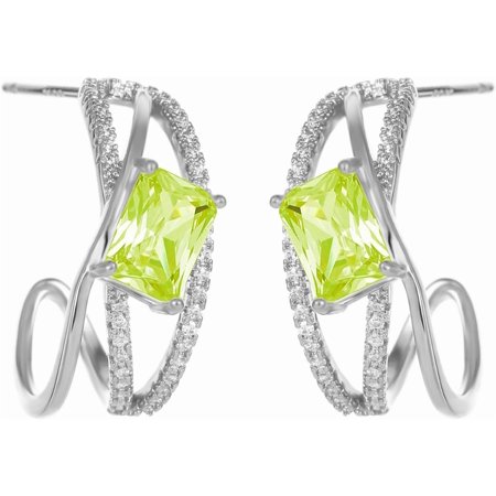 14K Quality Gold Plated Cubic Zirconia Hoop Earrings for Women Jewelry[d853]