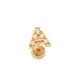 thumbnail image 1 of Anygolds 14K Real Solid Gold Adults' Diamond Initial Stud, 18G Ear Piercing, 1 of 6