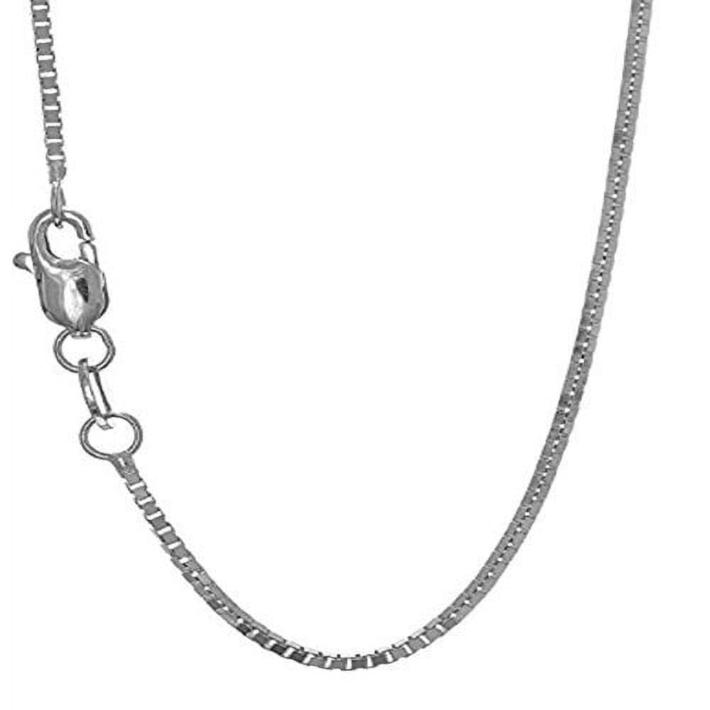 20 inch white gold box chain necklace deals