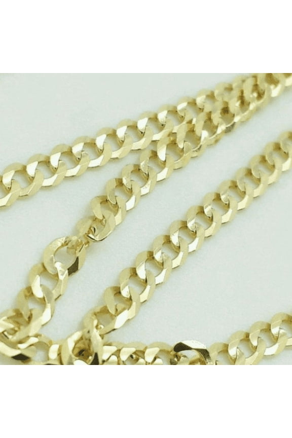 14K Real Gold 4mm Cuban Link Chain 16 Inch Fashion Neckwear