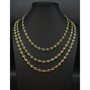 BOSPHORUSGOLD 14K Real Gold Puffed Mariner Necklace, 14K Gold 6.5mm Puffed Mariner Necklace, 14k Women Necklace, 14K Yellow Gold Puffed Mariner (Necklace length:16;)