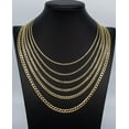 thumbnail image 1 of 14K Real SOLID Gold Cuban Curb Link Chain, 1.5mm-5.8mm SOLID Cuban Curb Chain,14K SOLID Gold Chain Necklace Man and Woman,14K Heavy Chain (Width:4.6MM; Necklace length:18;), 1 of 4