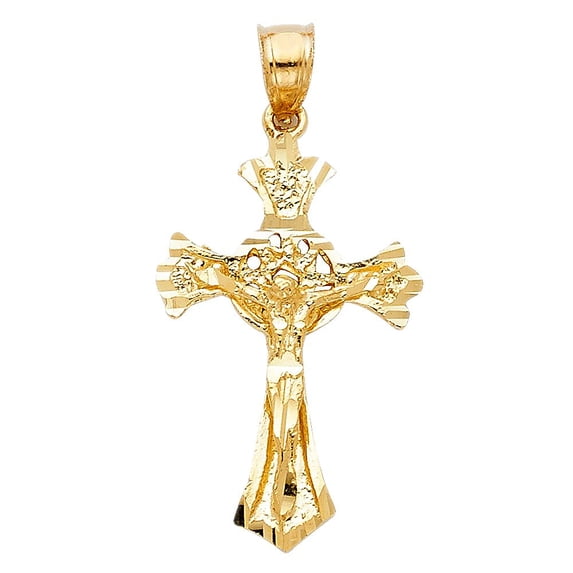 14K Religious Crucifix Pendant