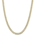 thumbnail image 1 of 14K Rhodium Plated Yellow Gold 6.75mm Semi-solid Pav� Curb Chain 18 Inch, 1 of 6