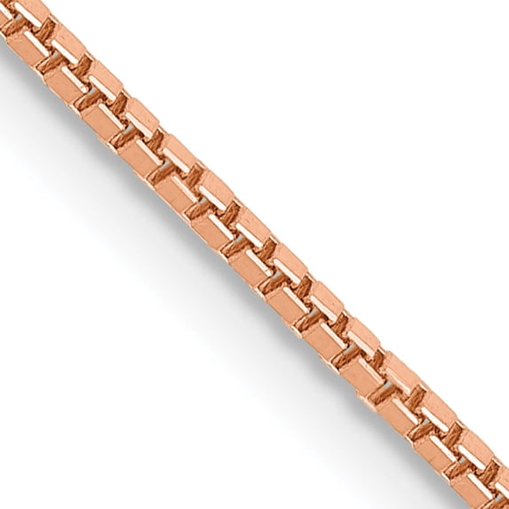 14K Rose Gold 1.0mm Box Chain (20 X 1) Made In Peru rsc3-20