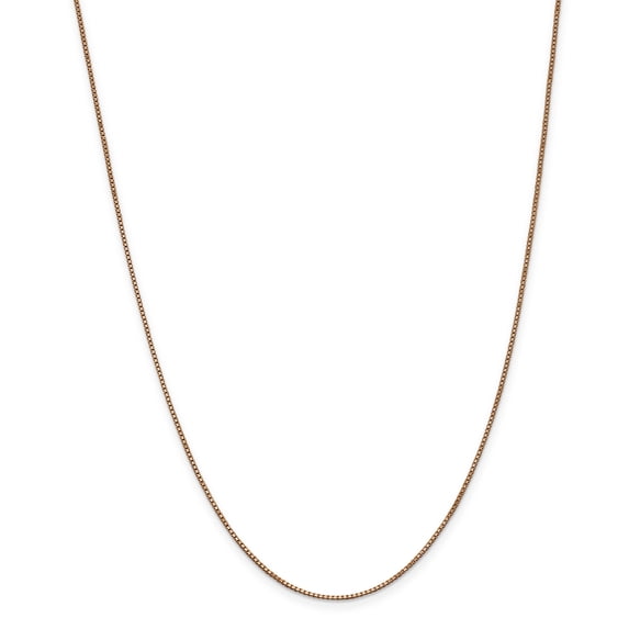 14K Rose Gold 1.0mm Box Link Chain