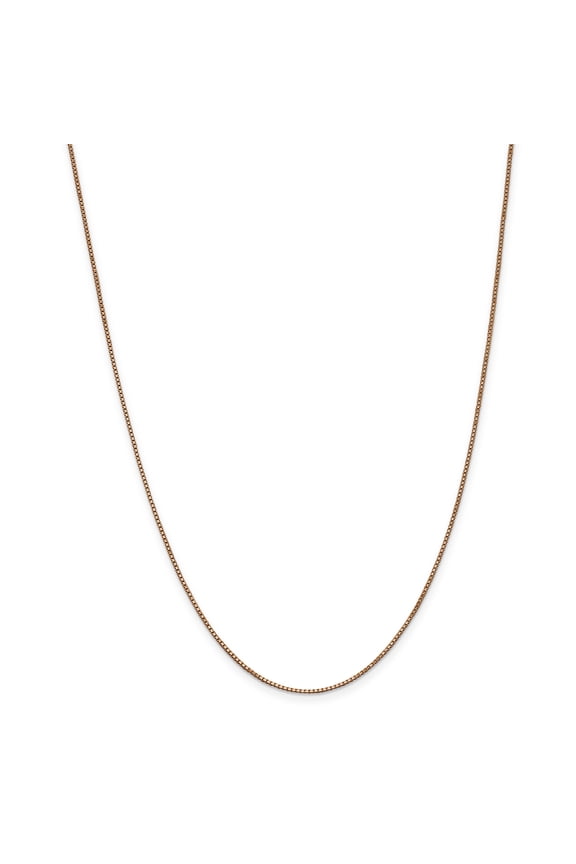 14K Rose Gold 1.0mm Box Link Chain