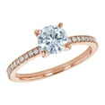 thumbnail image 1 of 14K Rose Gold 1-1/4 ct. Certified Natural Diamonds Solitaire Engagement Ring By Hollywood Hills Jewelers, 1 of 6