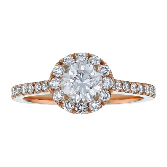 14K Rose Gold 1.25 ct. Diamonds Certified Engagement Ring in by Hollywood Hills Jewelers