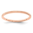 thumbnail image 1 of 14K Rose Gold 1.2mm Criss-Cross Pattern Stackable Band Size 7, 1 of 6