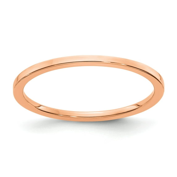 14K Rose Gold 1.2mm Flat Stackable Band - Size 4.5