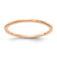 thumbnail image 1 of 14K Rose Gold 1.2mm Half Round Satin Stackable Band - Size 5, 1 of 3