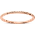 thumbnail image 1 of 14K Rose Gold 1.2mm Twisted Wire Pattern Stackable Band (Size 5) Made In United States stk22-120r-5, 1 of 5
