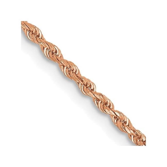 14K Rose Gold 1.50 mm Diamond-Cut Rope with Lobster 30 in. Clasp Chain