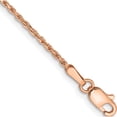 thumbnail image 1 of 14K Rose Gold 1.5mm D/C Machine-Made Rope Chain Anklet (9 X 1.5) Made In India r012-9, 1 of 4