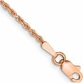 thumbnail image 1 of 14K Rose Gold 1.75mm D/C Rope Chain Anklet (10 X 1.75) Made In Peru 014r-10, 1 of 5