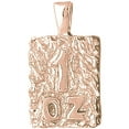 thumbnail image 1 of 14K Rose Gold "1 Oz" Nugget Pendant - 40 mm, 1 of 3