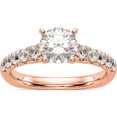 thumbnail image 1 of 14K Rose Gold 14Kr True Origin Lab Grown Diamond Vs/Si, D E F, Peg Set Engagement Ring (Size 7) Made In India rm2939e-051-rld, 1 of 5