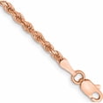 thumbnail image 1 of 14K Rose Gold 2.25mm D/C Rope With Lobster Clasp Chain (8 X 2.25) Made In Peru 018r-8, 1 of 4