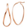 thumbnail image 1 of 14K Rose Gold 2 mm Wavy Hoop Earrings, 1 of 1