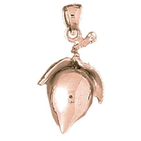 14K Rose Gold 3-D Pendant - 25 mm