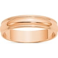 thumbnail image 1 of 14K Rose Gold 5mm Ltw Milgrain Half Round Band Size 10 Made In United States rml050-10, 1 of 4