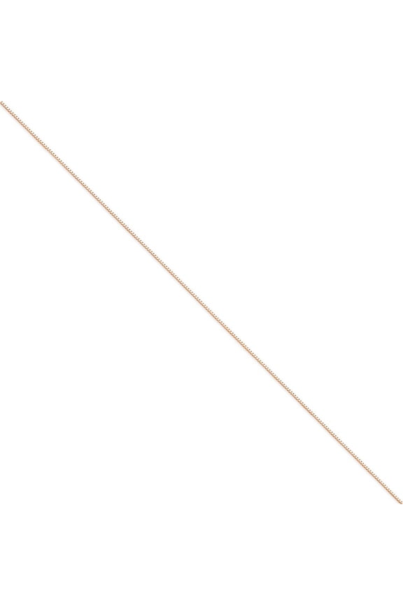 14K Rose Gold .84mm Box Link Chain