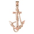 thumbnail image 1 of 14K Rose Gold Anchor With Rope Pendant - 33 mm, 1 of 4