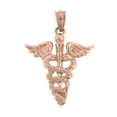 thumbnail image 1 of 14K Rose Gold Cadeusus Pendant - 26 mm, 1 of 3