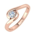 thumbnail image 1 of 14K Rose Gold Channel Set Solitaire Diamond Engagement Ring Band (0.18 Carat) (Ring Size 10.5), 1 of 4
