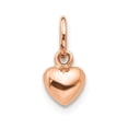 thumbnail image 1 of 14K Rose Gold Charm Pendant 12 mm 6 Polished 3-D Heart, 1 of 4