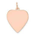 thumbnail image 1 of 14K Rose Gold Charm Pendant 24 mm 20 Plain .013 Gauge Engraveable Heart Disc, 1 of 4