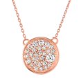 thumbnail image 1 of 14K Rose Gold Diamond Cluster Pendant Necklace for Women (1/3 Cttw, H-I Color, I1-I2 Clarity), 18", 1 of 9
