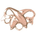 thumbnail image 1 of 14K Rose Gold Dolphins Pendant - 35 mm, 1 of 2
