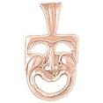 thumbnail image 1 of 14K Rose Gold Drama Mask, Laugh Now Pendant - 23 mm, 1 of 3