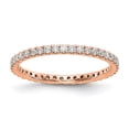thumbnail image 1 of 14K Rose Gold Eternity Diamond, Lab Grown Round Ring Band, Size 6, 1 of 1