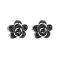 thumbnail image 1 of Sterling Silver Flower Oxidized Flower Earring, 1 of 5
