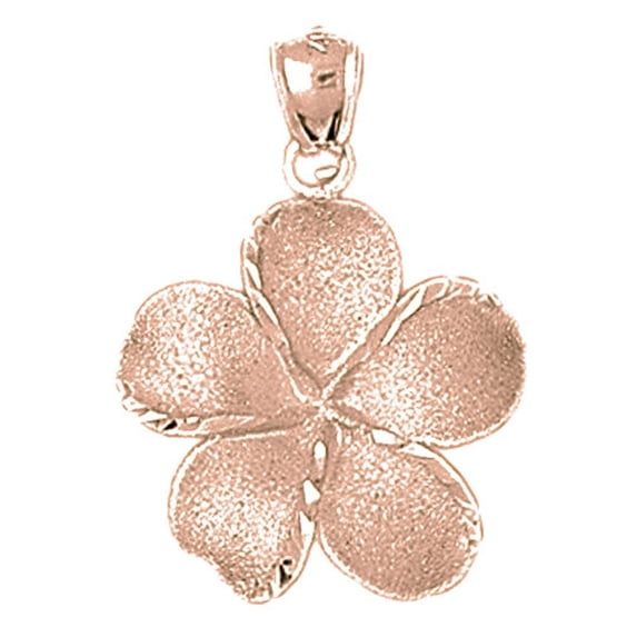 14K Rose Gold Flower Pendant - 30 mm
