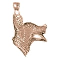thumbnail image 1 of 14K Rose Gold German Shepard - Dog Pendant - 41 mm, 1 of 3