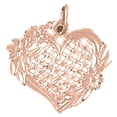 thumbnail image 1 of 14K Rose Gold Heart Pendant - 17 mm, 1 of 3